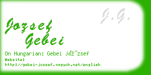 jozsef gebei business card